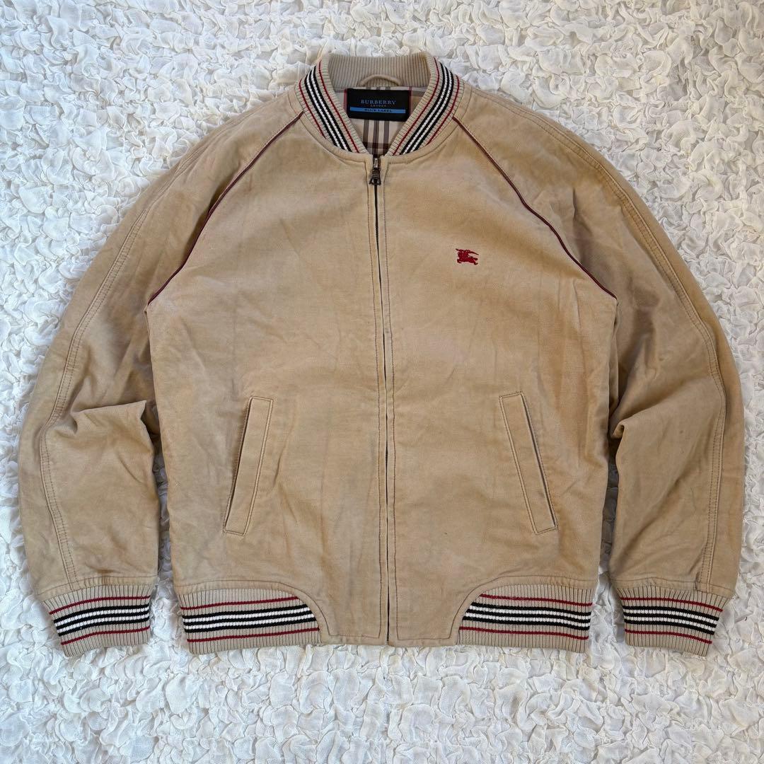 バーバリーブルーレーベル ベロア生地ノヴァチェックブルゾン