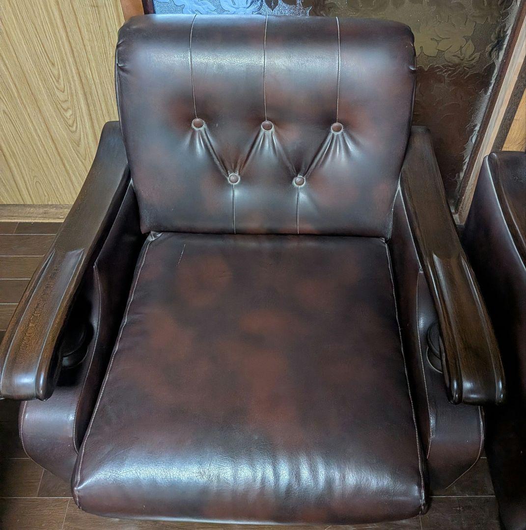 ダークブラウン 1人掛けソファ