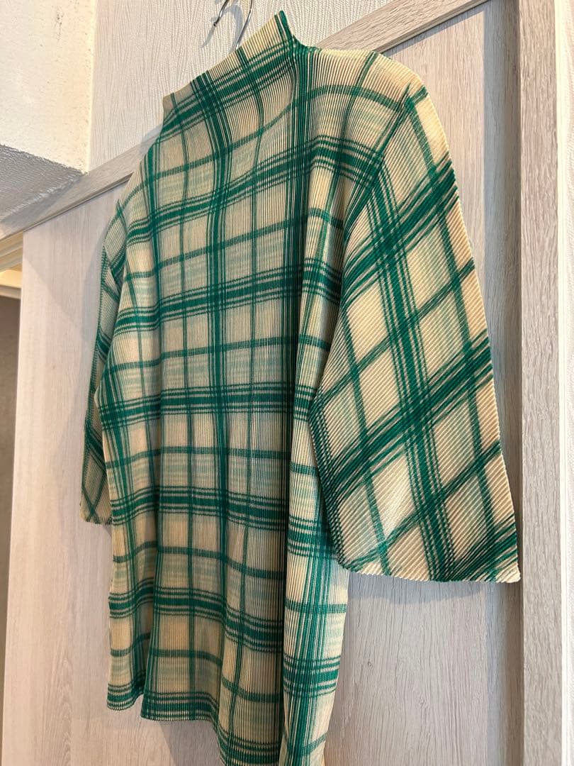ねこ背さま専用　プリーツプリーズpleats pleaseチェック柄ハイネック