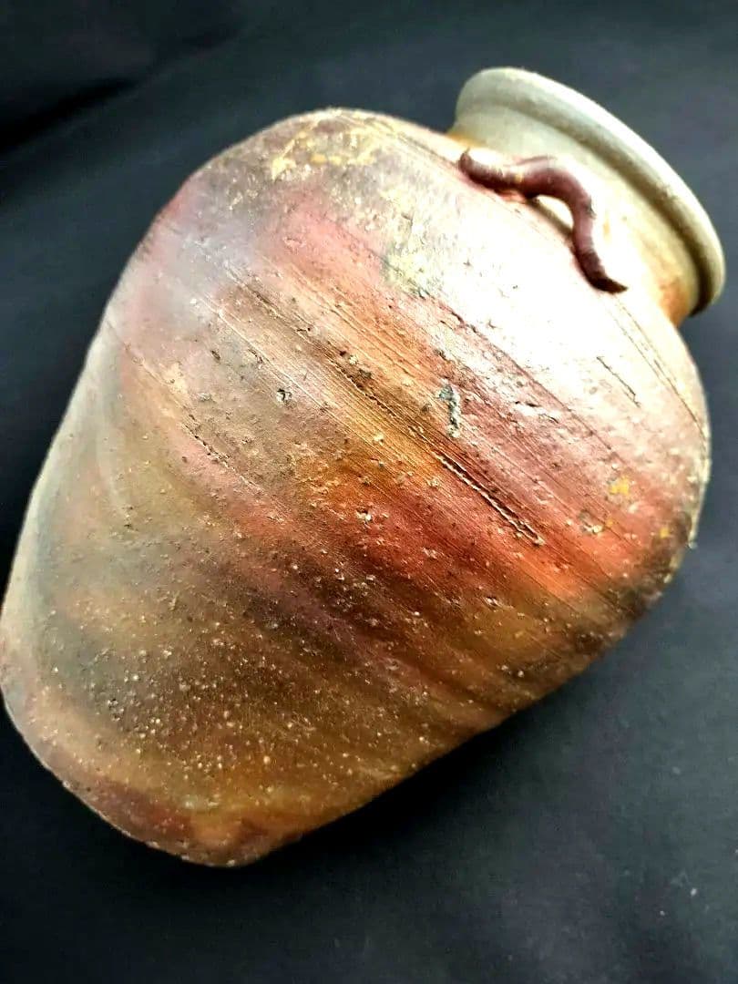 古備前波状紋3耳壷(桃山時代)