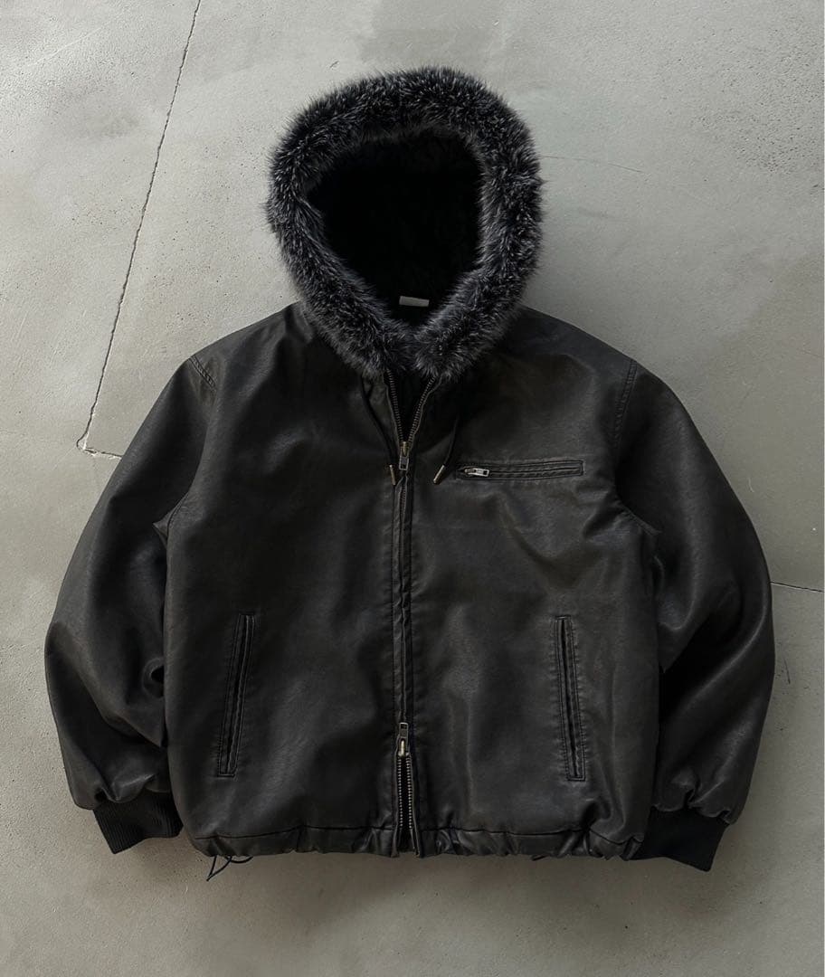 WISH FOR EVERファーダブルジップブルゾン