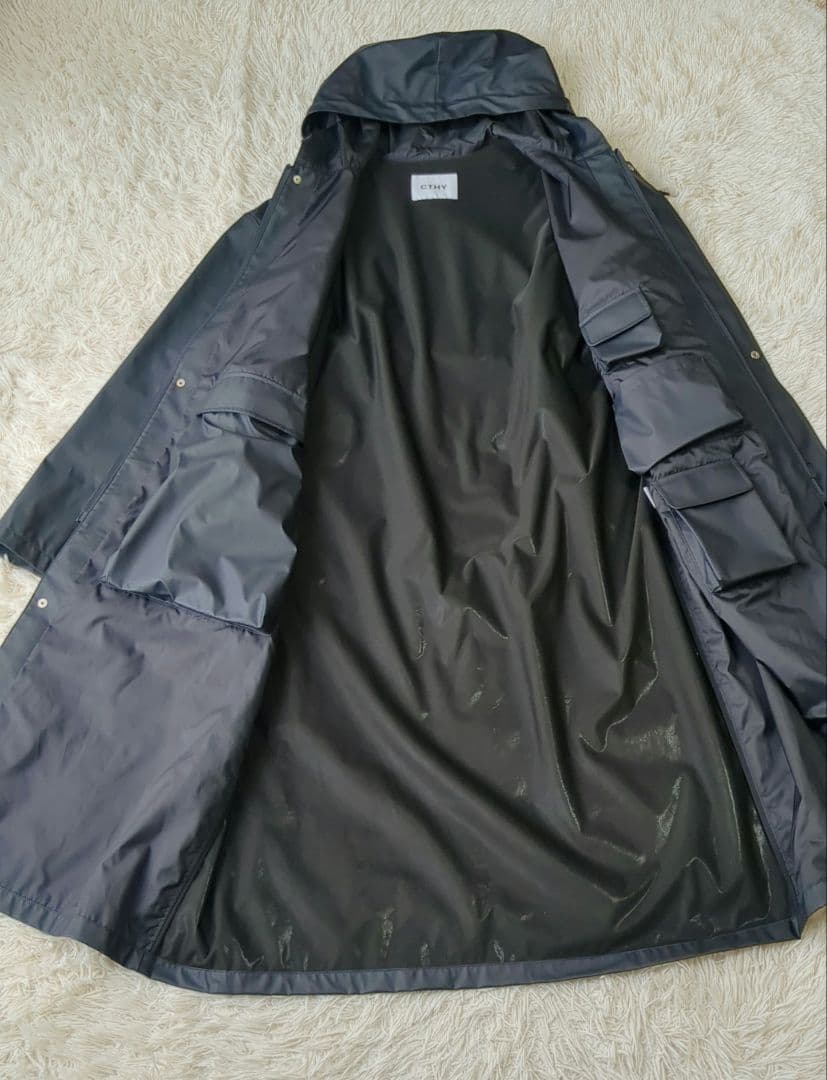 CTHY オーバーサイズ コーティング レインコート ロングコート size2