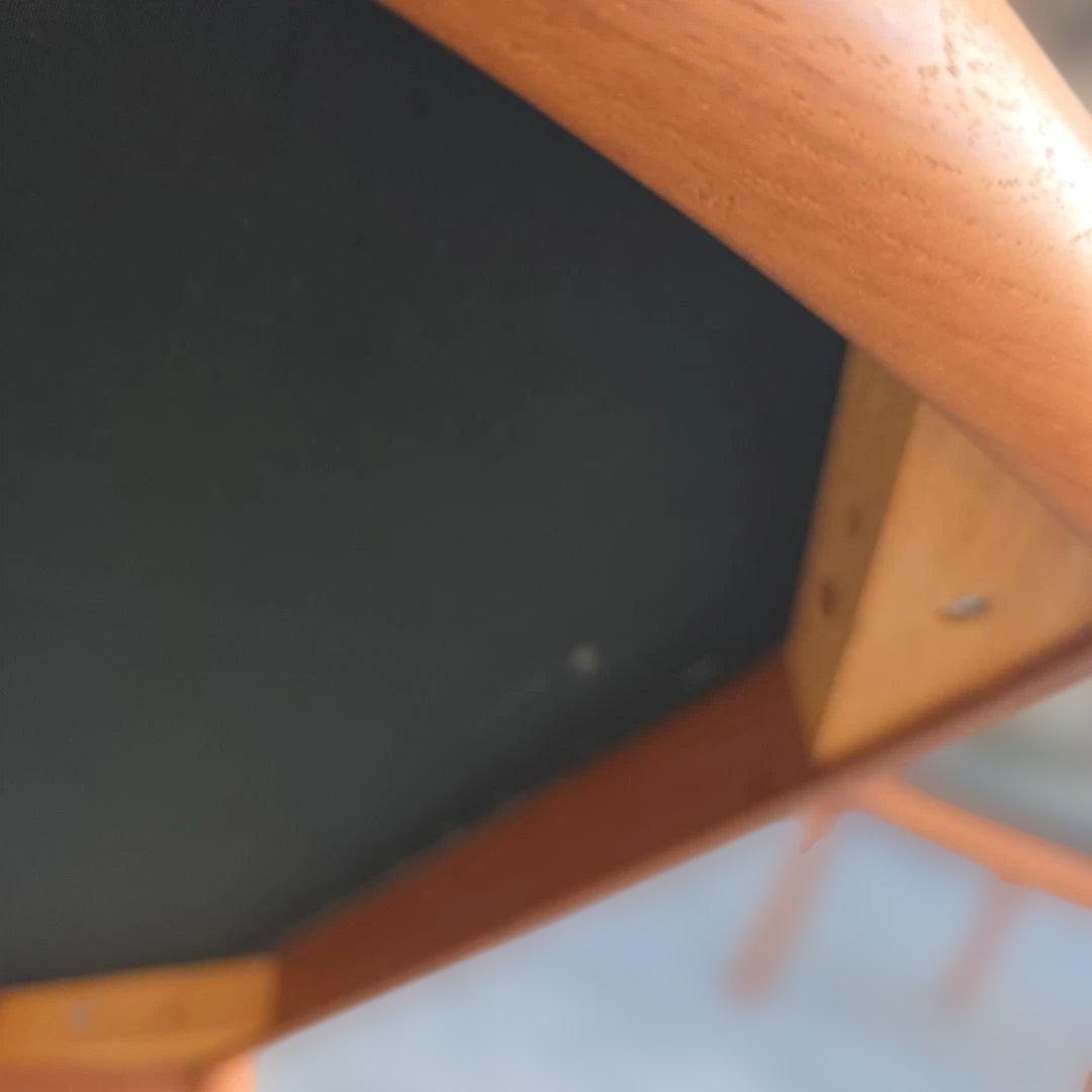 日田工芸 ヴィンテージ チーク無垢材×本革 アームチェア ダイニング ②