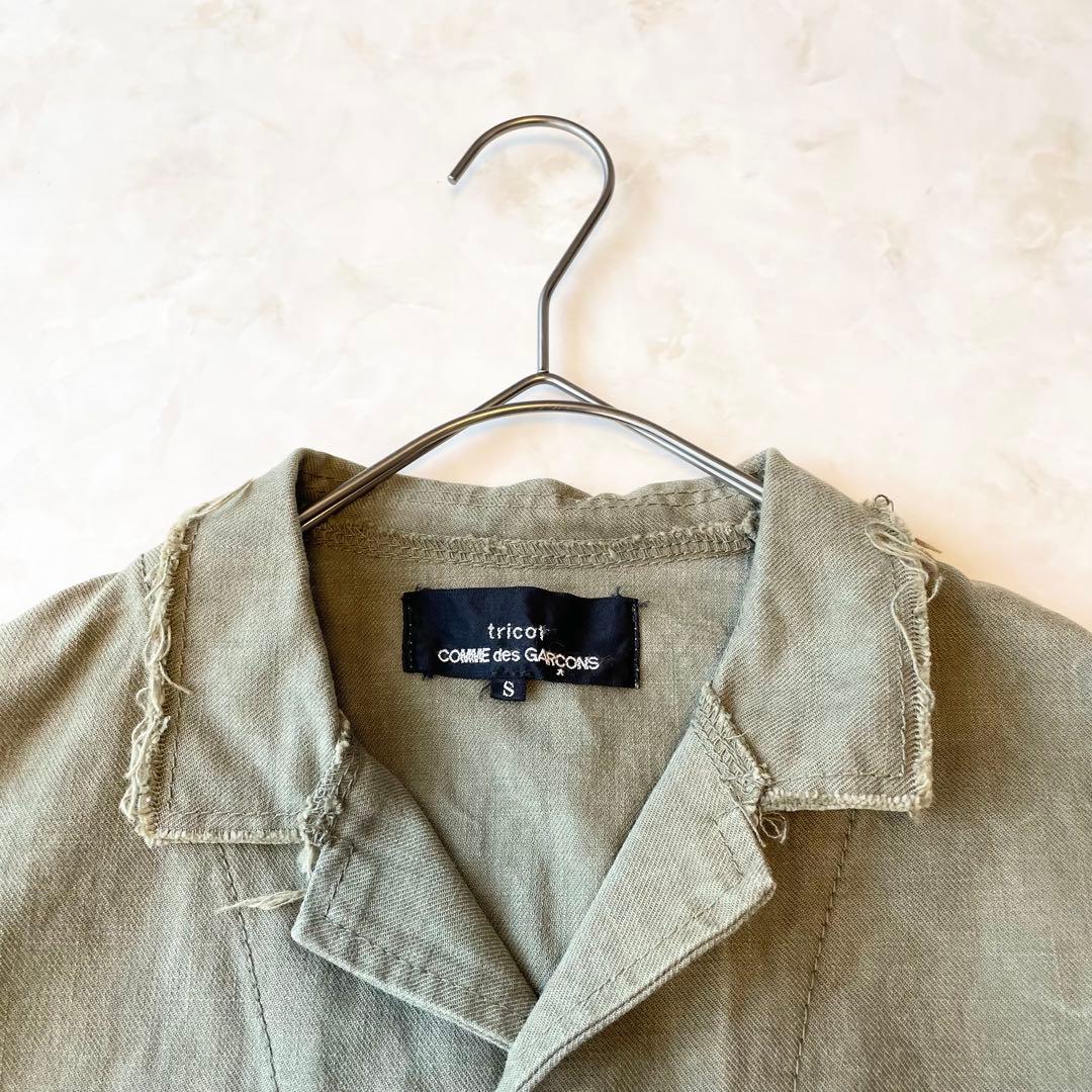 トリコムデギャルソン　ミリタリージャケット カーキ　Sサイズ　ビンテージ