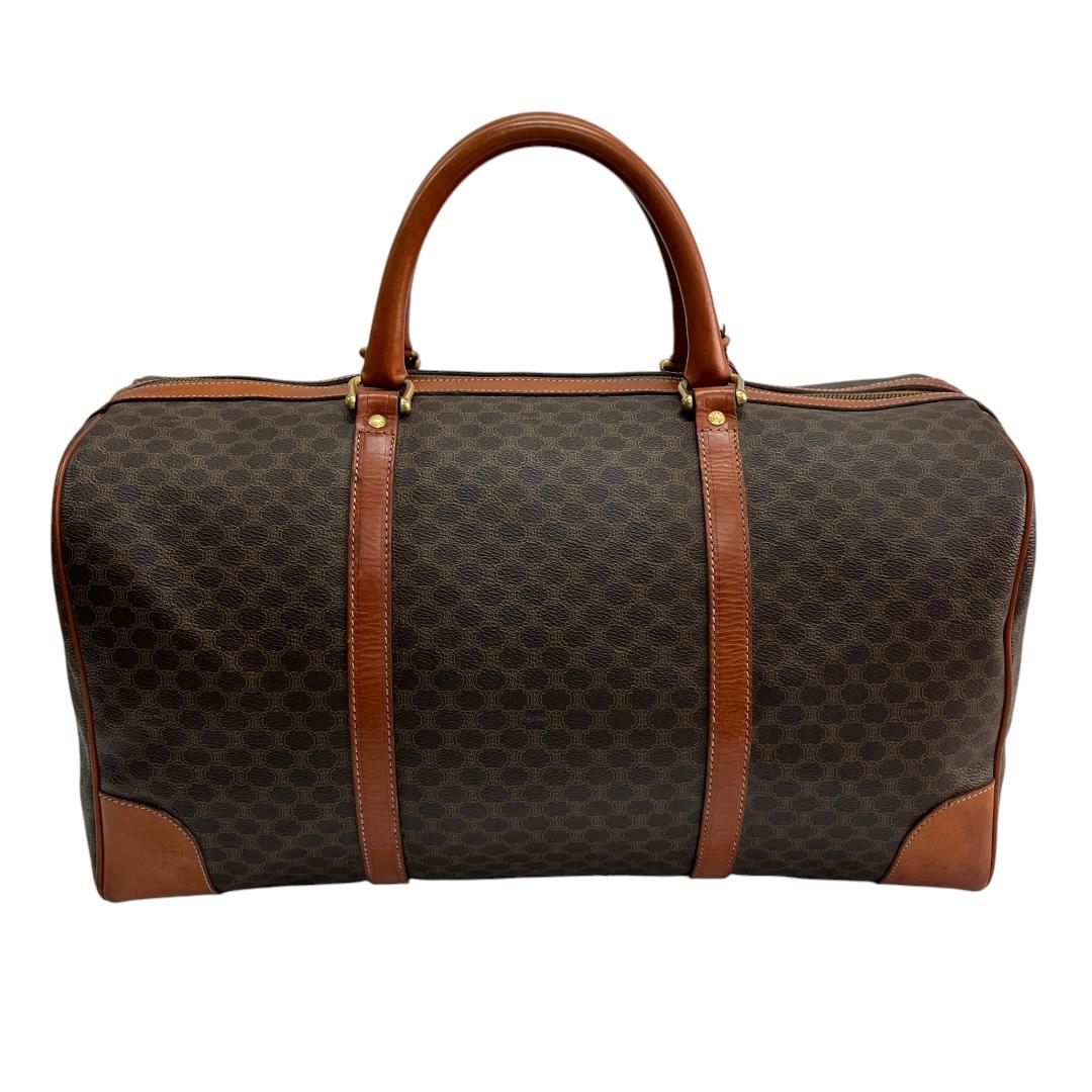 美品 CELINE セリーヌ ボストンバッグ マカダム トリオンフ 旅行バッグ