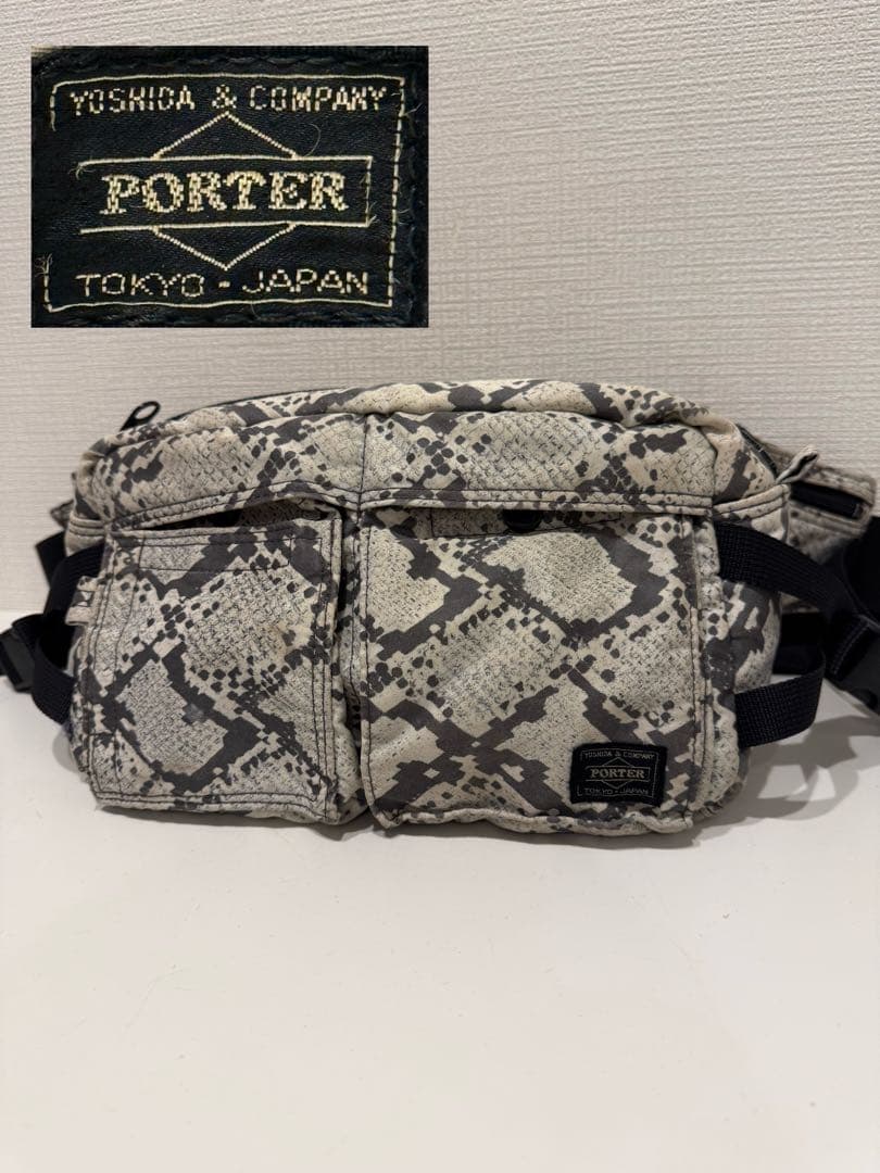 ★HEAD PORTER★ヘッドポーター★パイソン柄★ボディバッグ★ウエスト