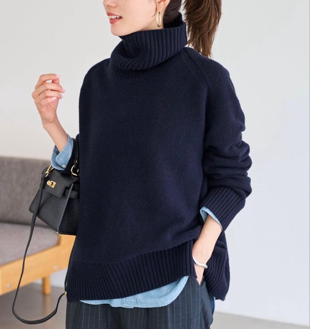 【新品タグ付き】 FRAMeWORK AQUA タートルプルオーバー 25AW