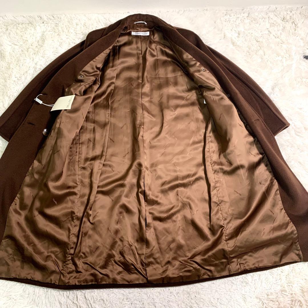 新品タグ付 マックスマーラ クチートアマーノ 白タグ ロングコート カシミヤ L