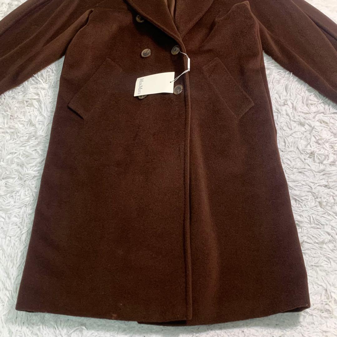 新品タグ付 マックスマーラ クチートアマーノ 白タグ ロングコート カシミヤ L