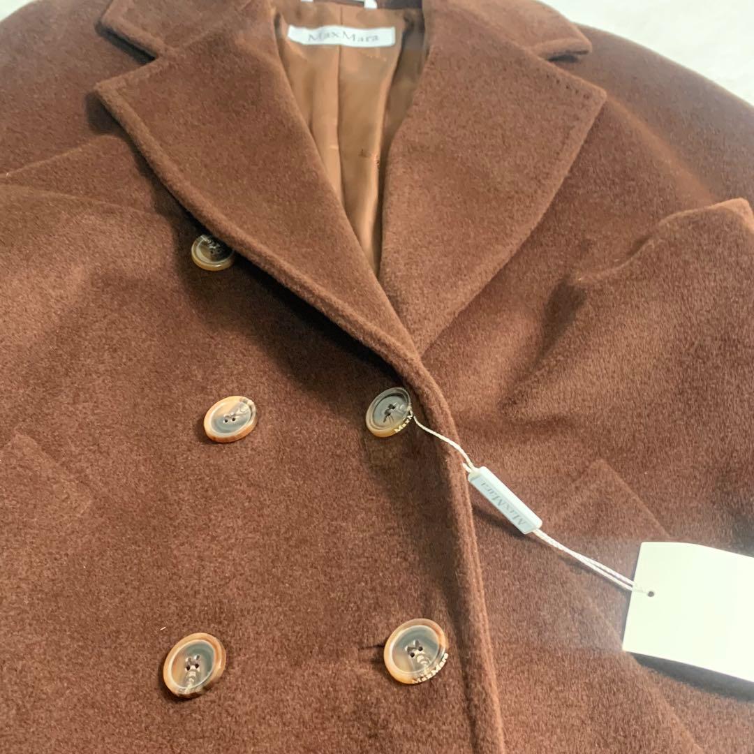 新品タグ付 マックスマーラ クチートアマーノ 白タグ ロングコート カシミヤ L