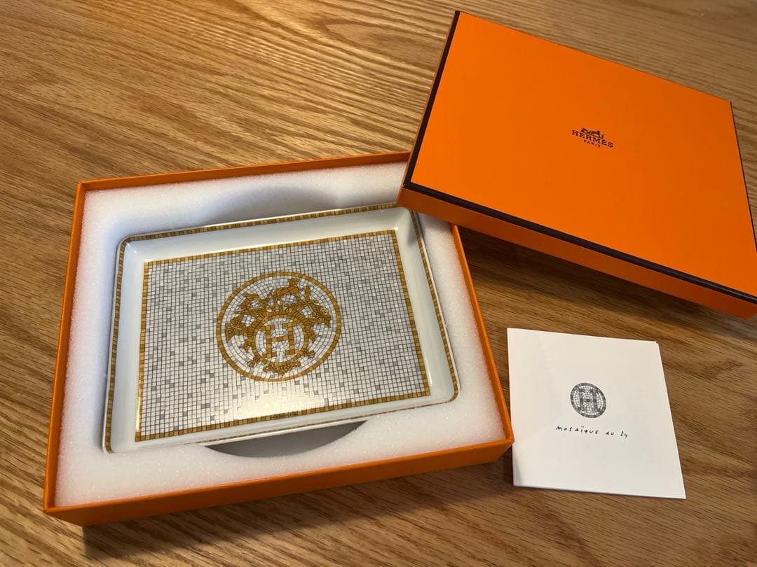 【新品未使用】エルメス　トレー 〈モザイク 24〉ゴールド PM