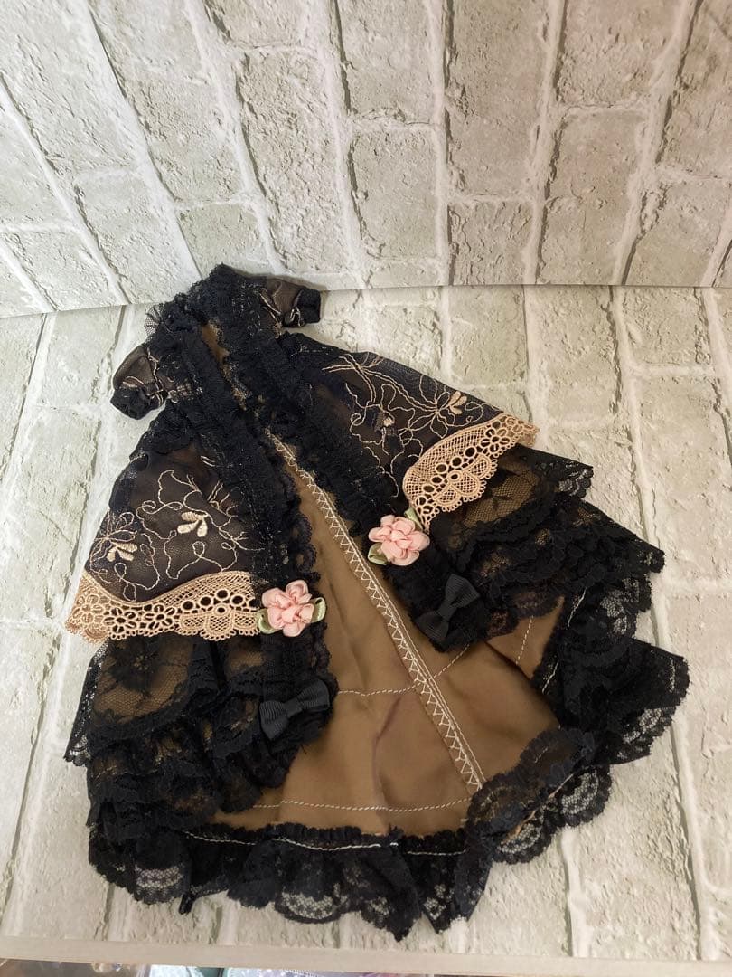 リカちゃんドレス22㎝ドールボンネット付きドレスハンドメイド