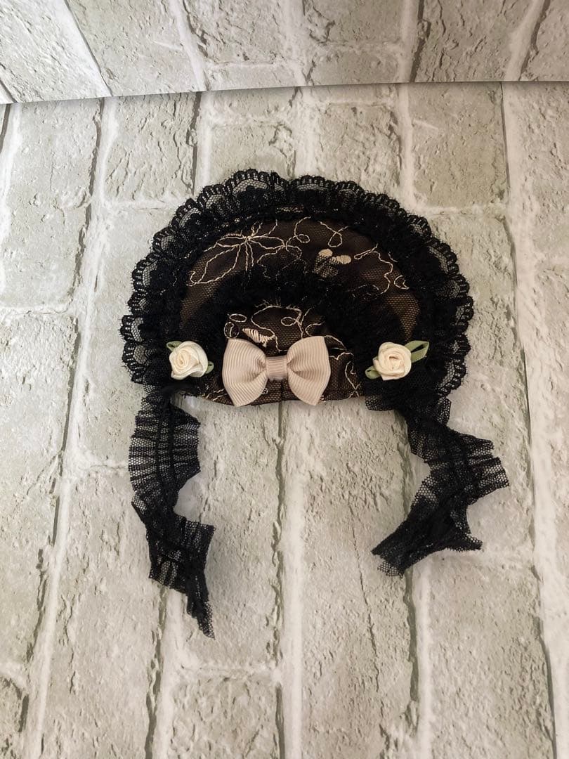 リカちゃんドレス22㎝ドールボンネット付きドレスハンドメイド