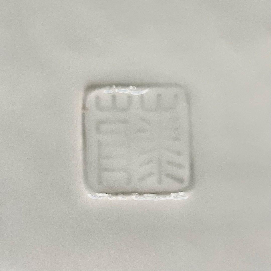 陶磁器　白地大波柄　長角大皿　盛り物皿