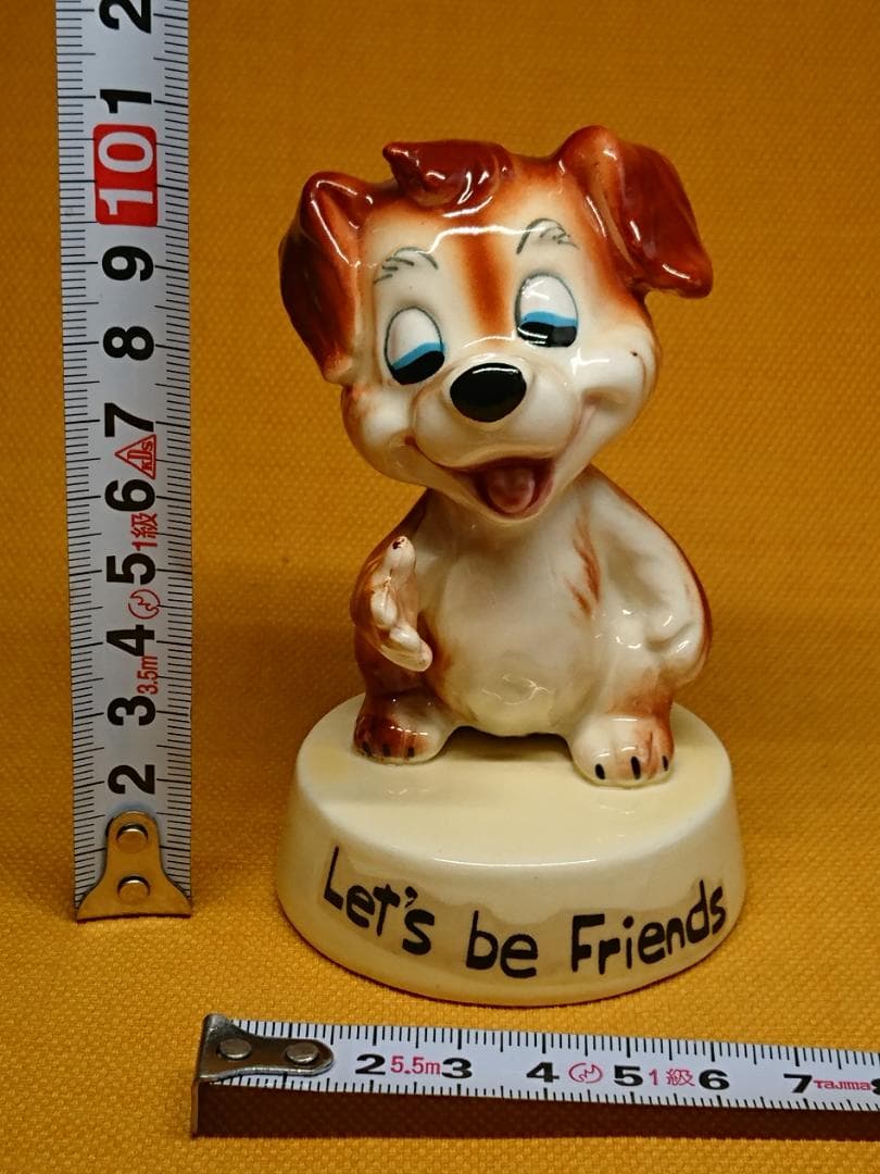 ビンテージ　犬　陶器　オブジェ　置物　インテリア　工芸品　美術品　A1237