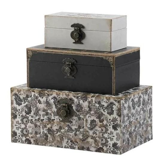 ボックス 3点セット 小物入れ シャビー アンティーク 宝石箱 AN-44564