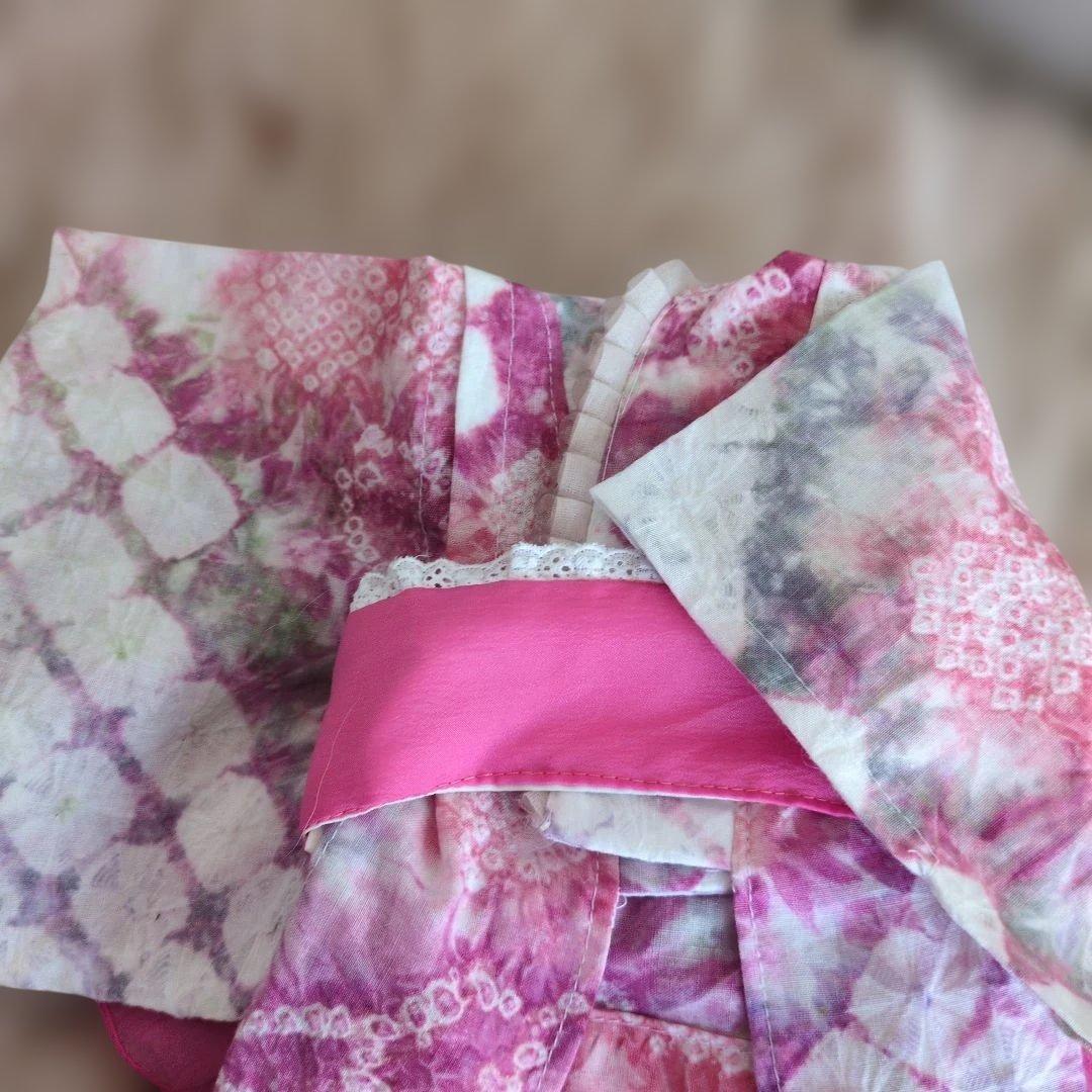 最終お値下げ♥️petittiara有松絞り浴衣、2Sサイズ新品