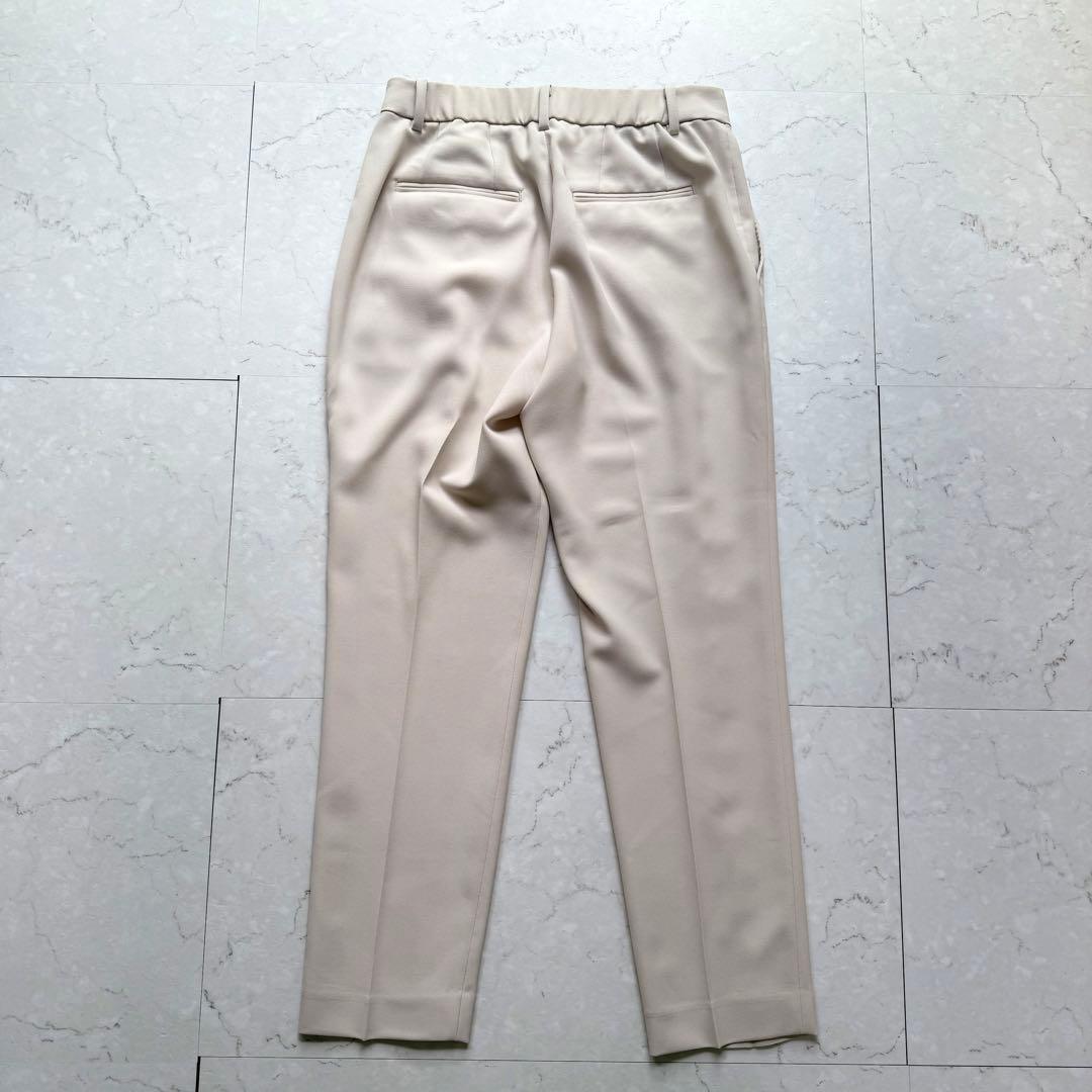 美品 プラステ スーツ セットアップ ノーカラージャケット パンツ S ベージュ