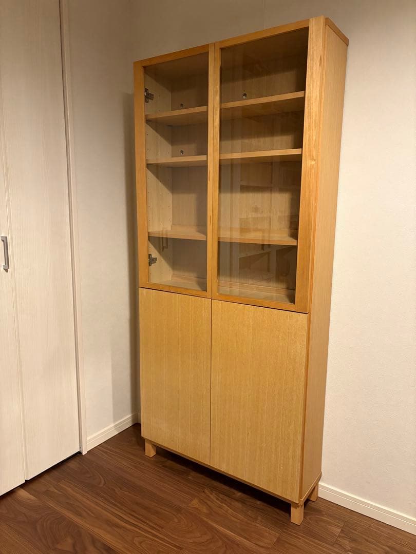 無印良品　組み合わせて使える木製収納　本棚　キャビネット　奥行約23cm