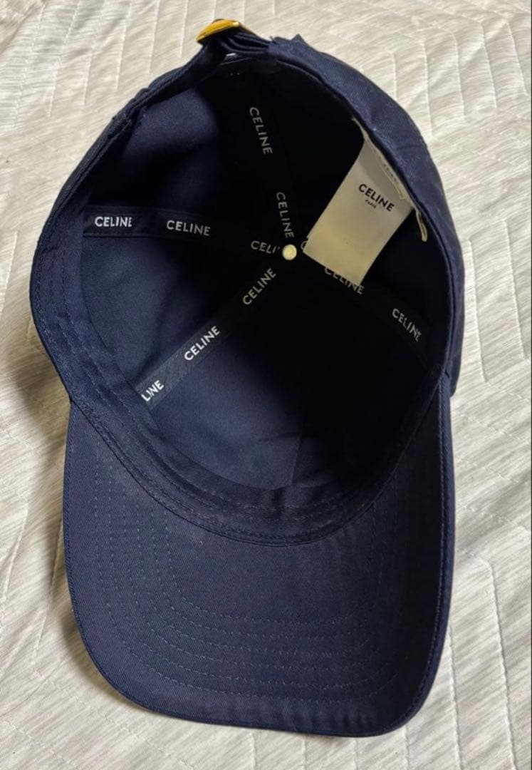 CELINE キャップ ネイビー