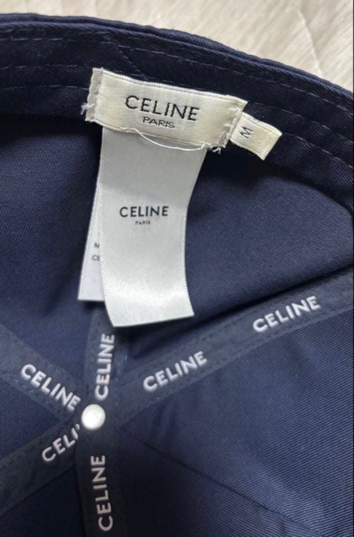 CELINE キャップ ネイビー