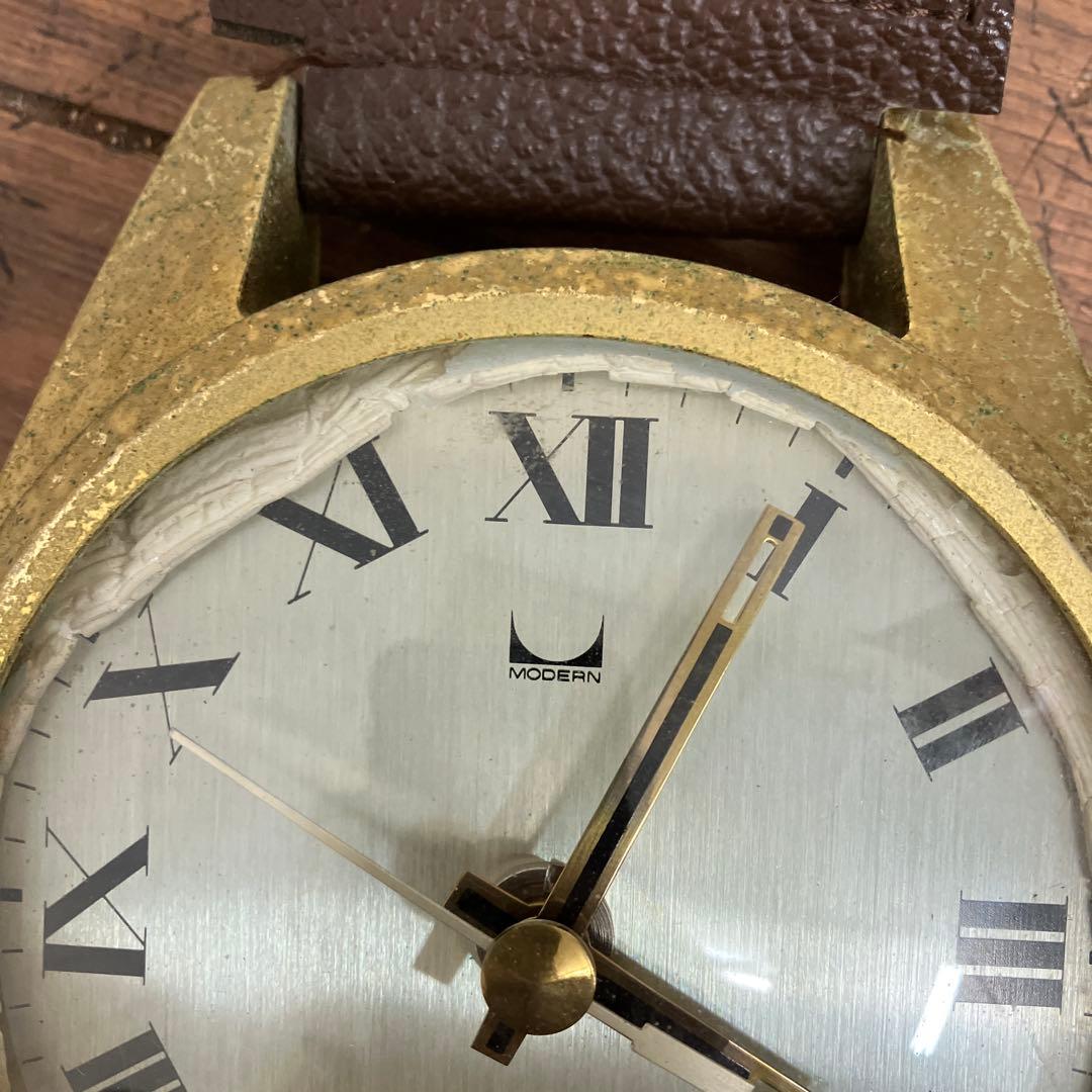 E-3 ジャンク品 昭和レトロ MODERN 大型 腕時計型 壁掛け時計