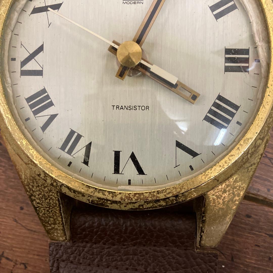 E-3 ジャンク品 昭和レトロ MODERN 大型 腕時計型 壁掛け時計