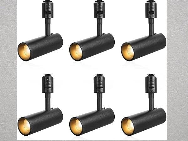 ライティング レール用 スポットライト LED 100W相当 黒 電球色 6個