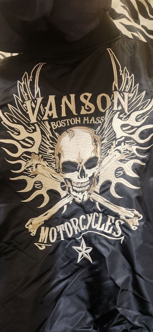 vanson ブラック MA-1ジャケット