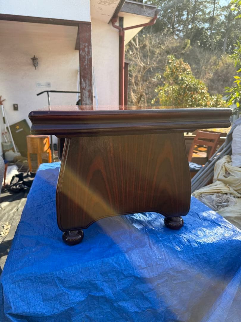 和モダン 木製ローテーブル 幅120cm 棚付き 座卓 センターテーブル