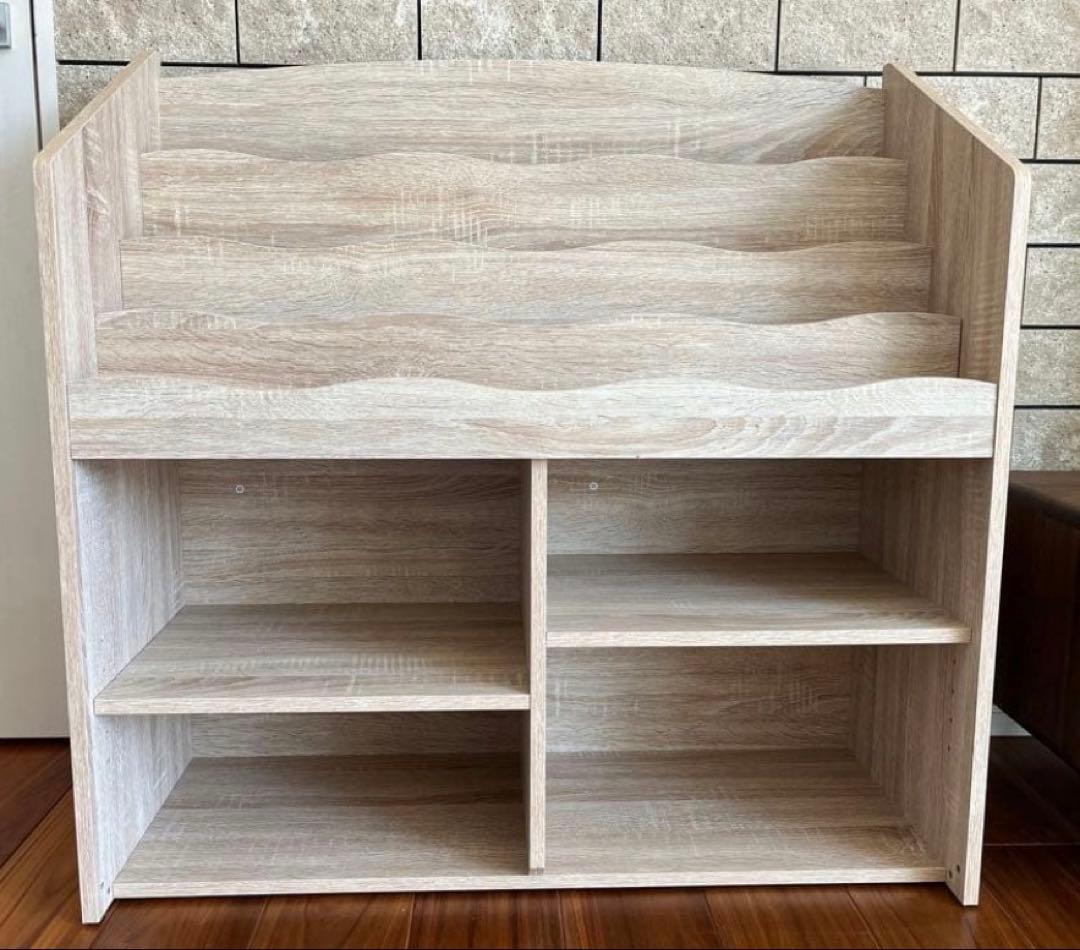 LOWYA（ロウヤ）絵本棚／絵本ラック 　幅90cm オーク調