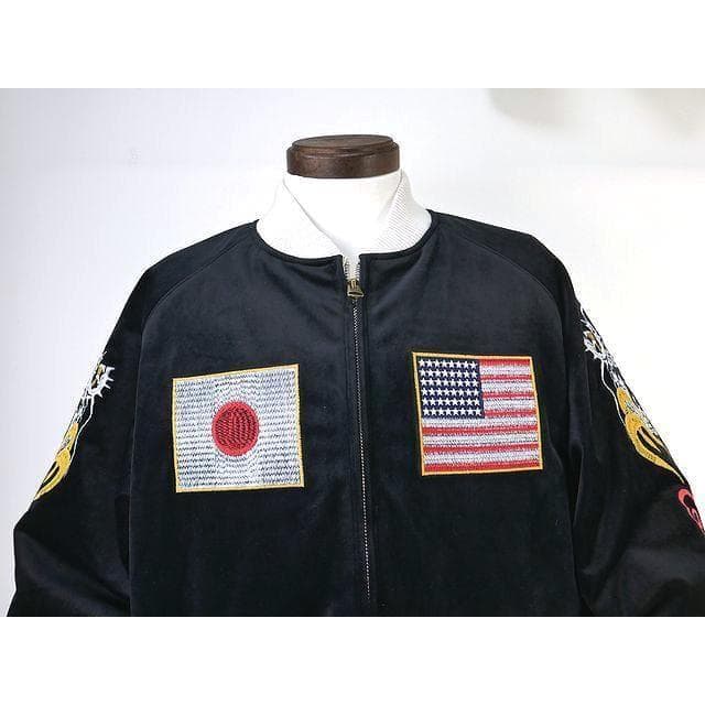 HOUSTON＊ヒューストン 別珍 スカジャン NATIONAL FLAG ・M