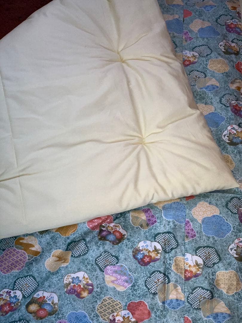 西川生地綿100%サテン手造り綿わた入りシングル掛布団155x200cmカバー付