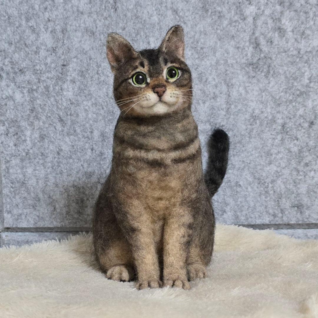 羊毛フェルト オーダー猫 Happyプロフ読んでね様