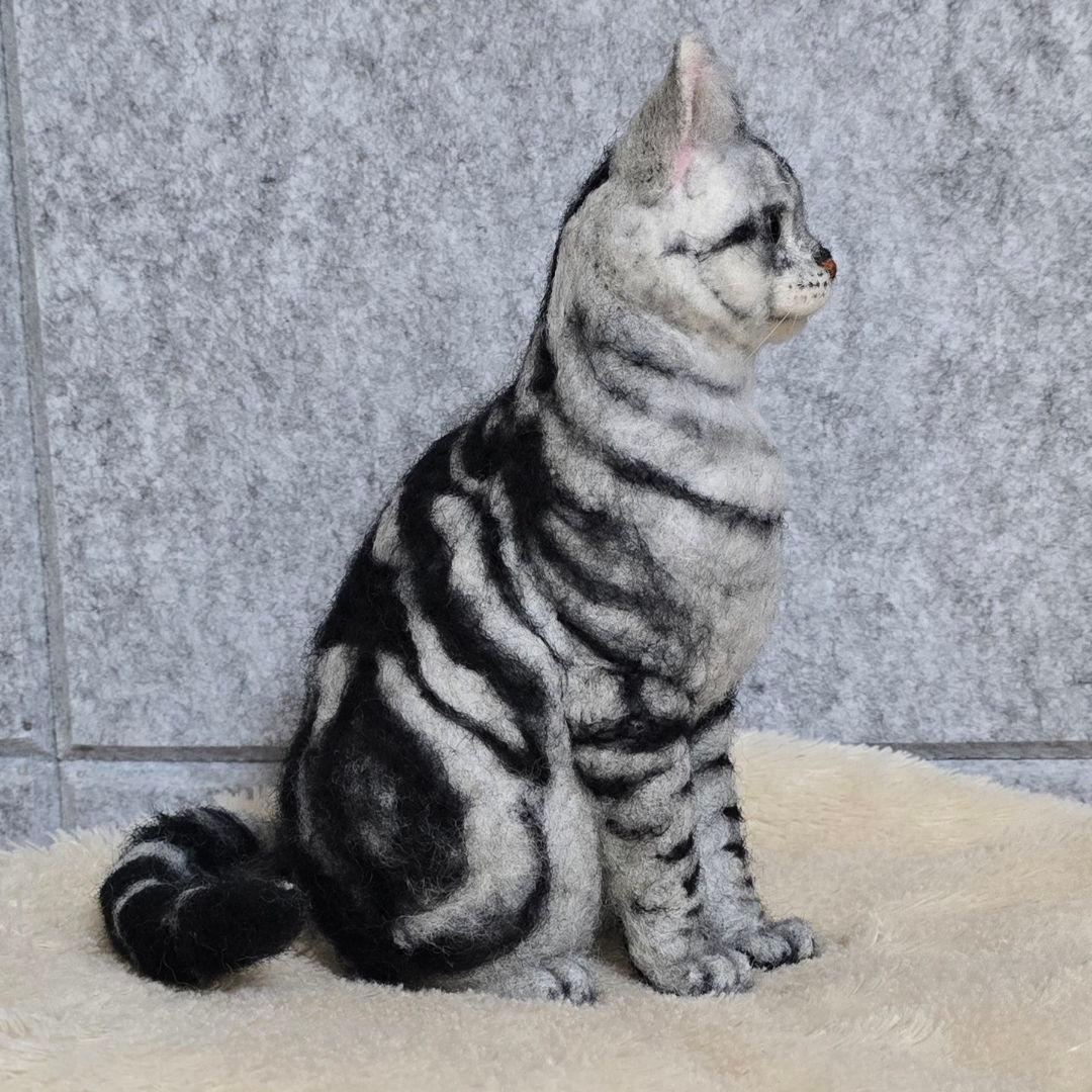羊毛フェルト オーダー猫 Happyプロフ読んでね様
