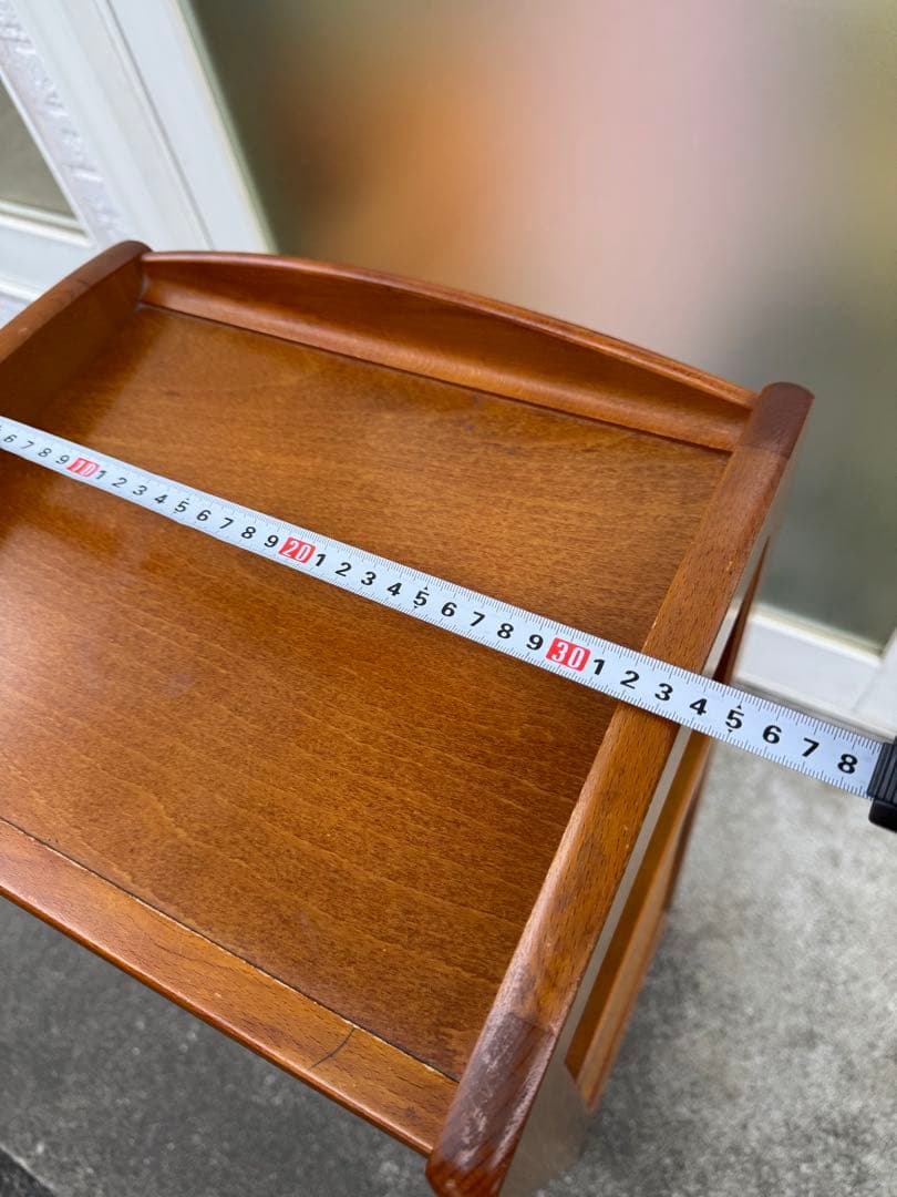 カリモク　木製　棚　キャビネット　引き出し　アンティーク　レトロ