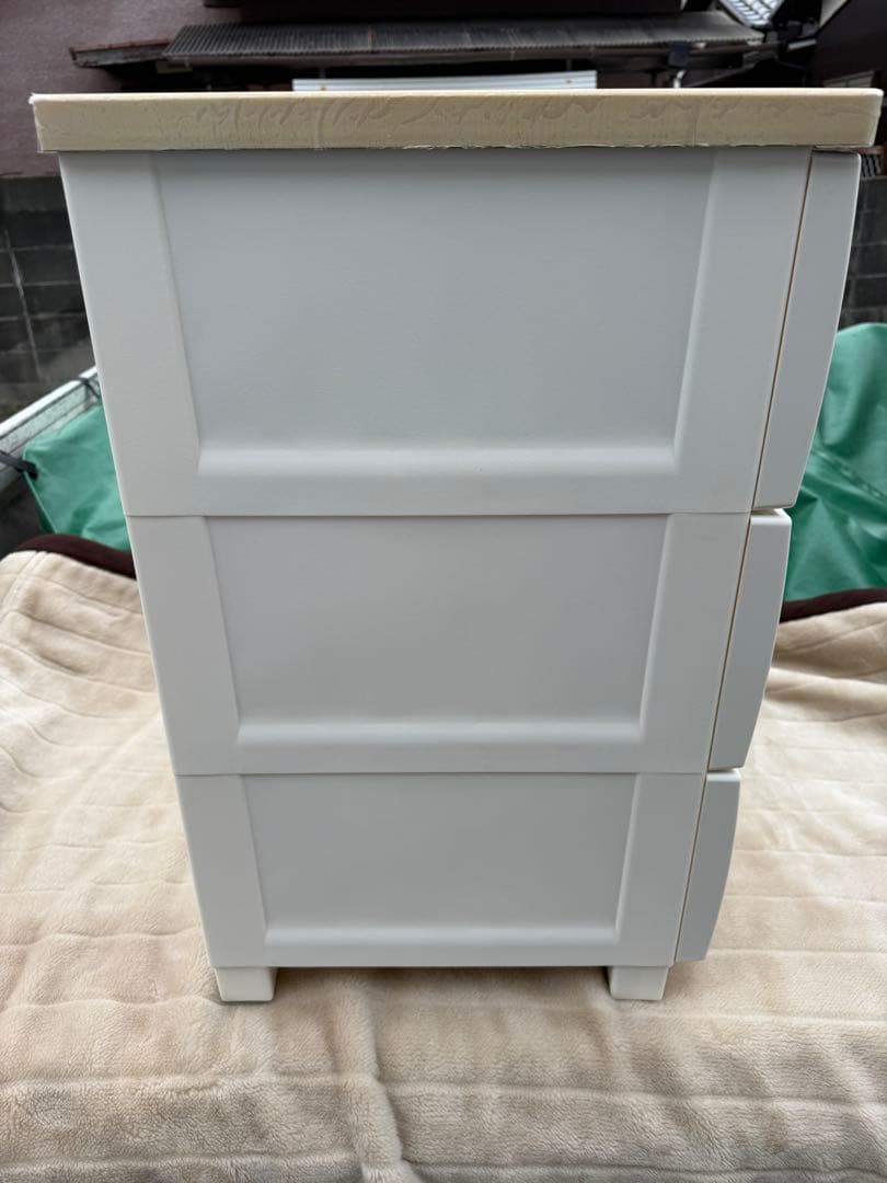 美品 天馬 TENMA フィッツ FITS 3段 プラ チェスト 衣装ケース