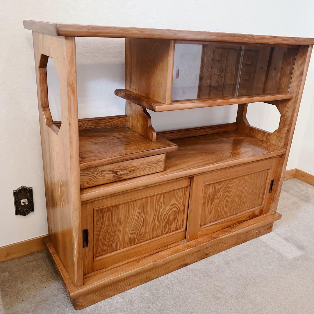 高級屋久杉　飾り棚　サイドボード　収納　インテリア　家具　アンティーク