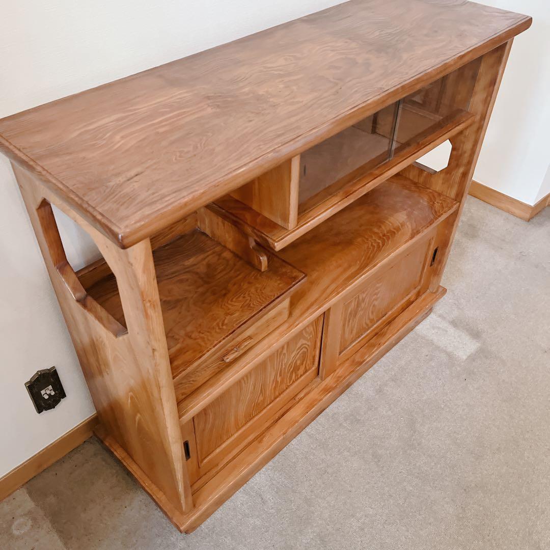 高級屋久杉　飾り棚　サイドボード　収納　インテリア　家具　アンティーク