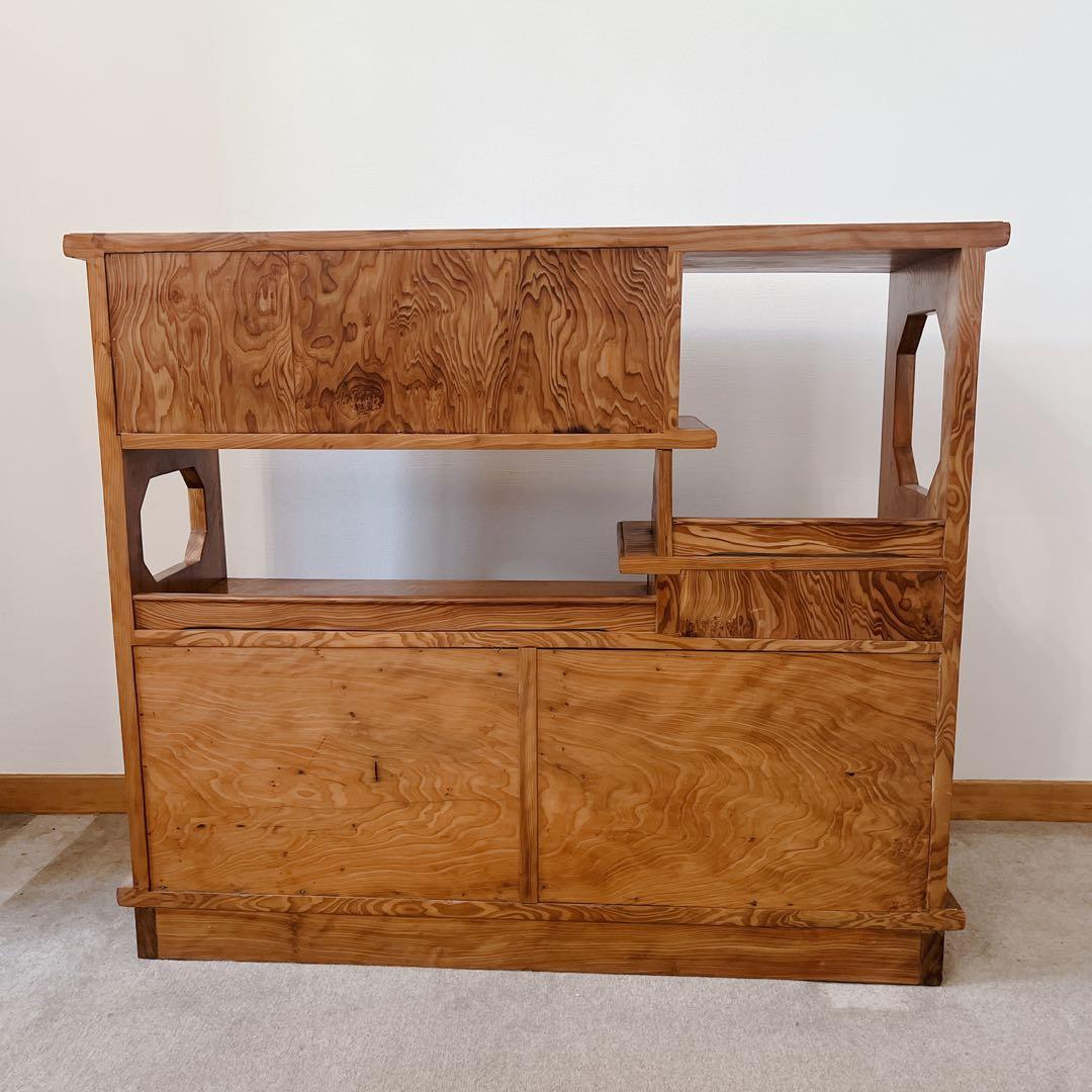 高級屋久杉　飾り棚　サイドボード　収納　インテリア　家具　アンティーク