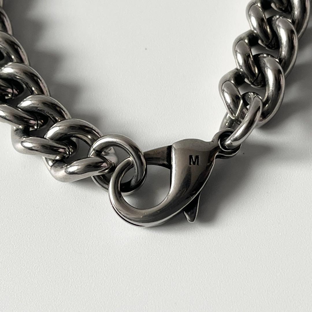 バレンシアガ　BBアイコン グルメット　ブレスレット　シルバー　Mサイズ