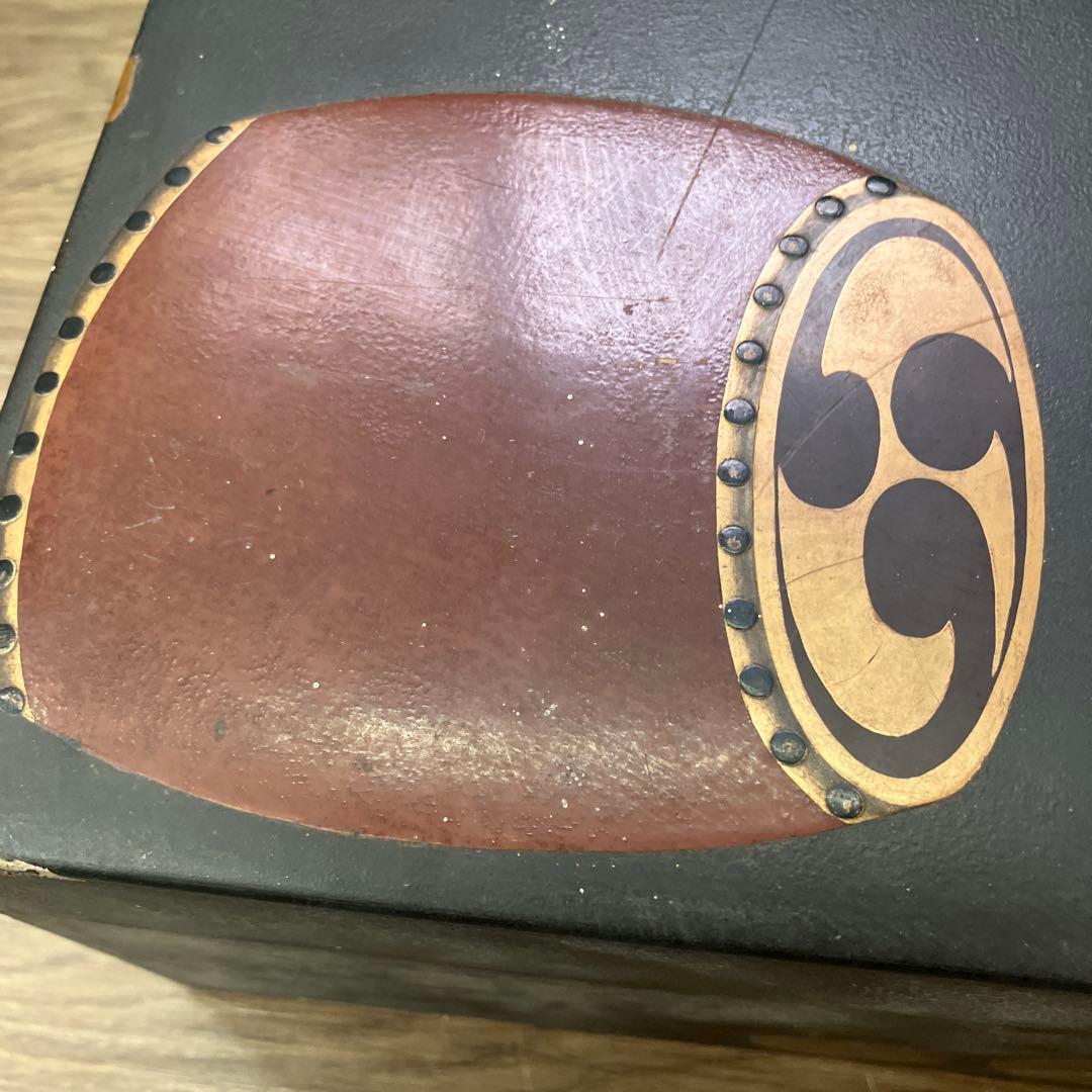 4F 文箱 文庫 漆器 蒔絵 太鼓 ウサギ 風車 玩具 骨董 アンティーク 玩具