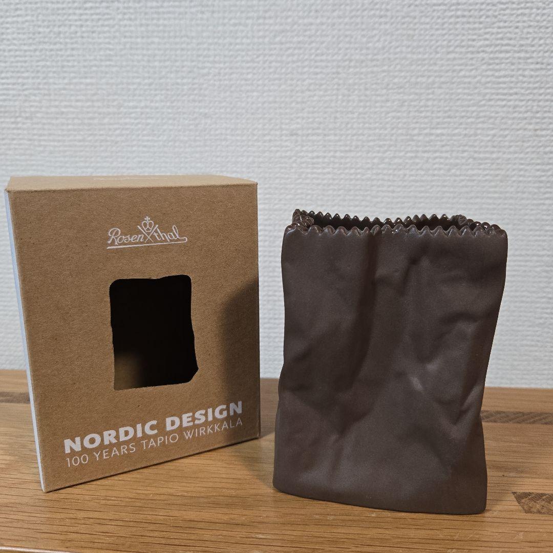 レア‼【未使用】 ローゼンタール(PAPER BAG VASE) フラワーベース