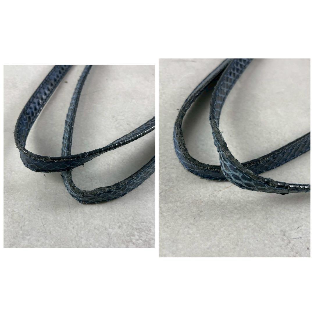 値下/希少 ジミーチュウ トートバッグ スター スタッズ レザー A4 ネイビー