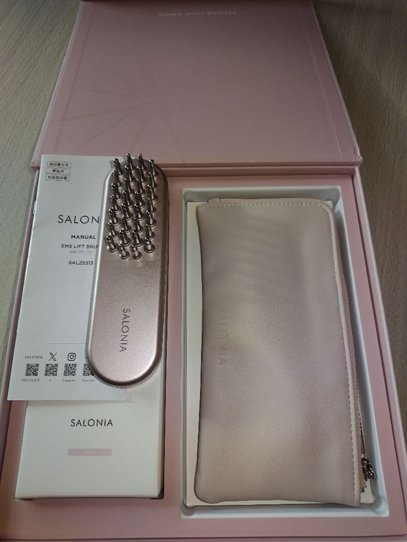 SALONIA EMSリフトブラシ ピンク ギフトBOX