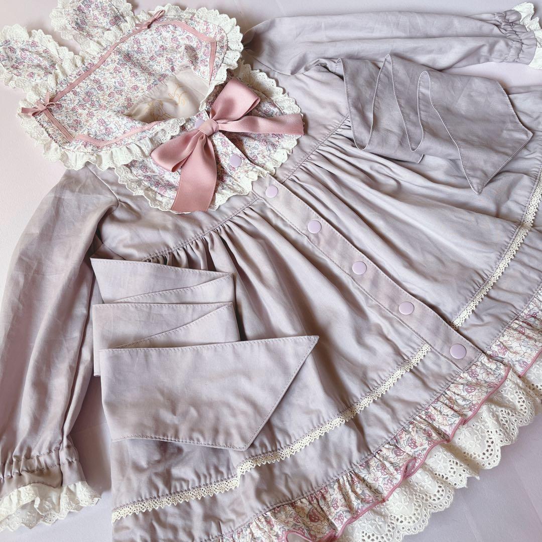 ちゃんまい♡90cmリバティ✖️無地セーラーワンピース