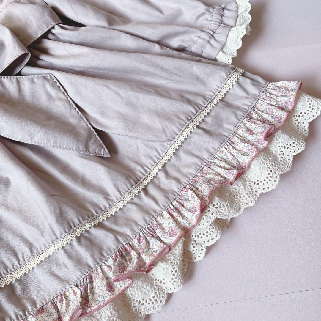 ちゃんまい♡90cmリバティ✖️無地セーラーワンピース