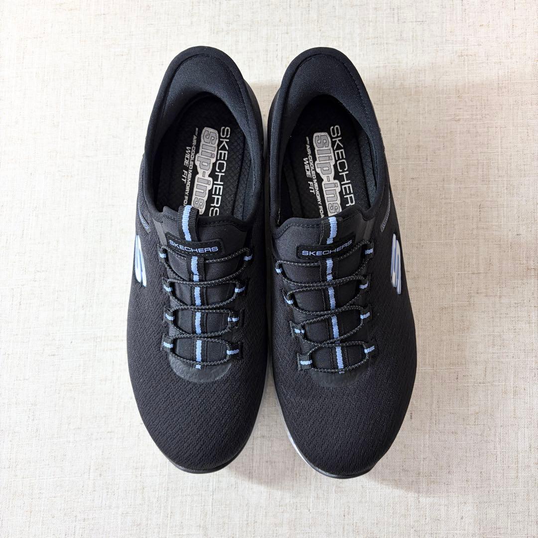極美品★SKECHERS スケッチャーズ スリップインズ スリッポン 防水 幅広