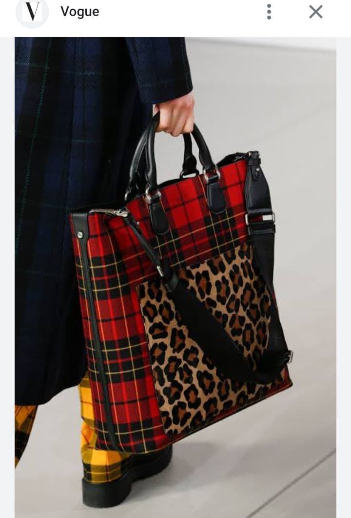 【希少】マイケルコース　ハラコ　チェック　レオパード　ハンドバッグ　トートバッグ