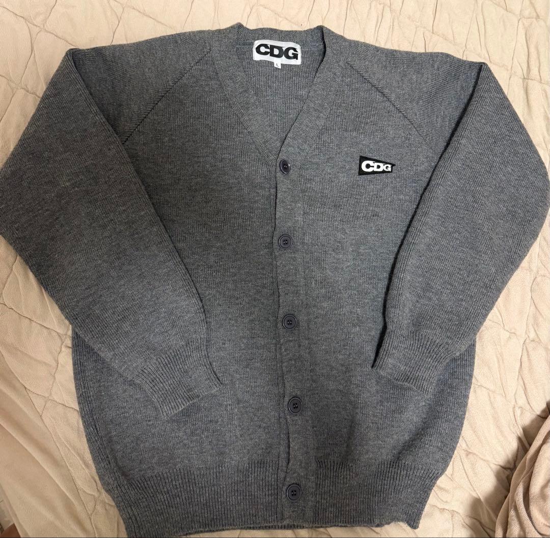 CDG グレー カーディガン Lサイズ